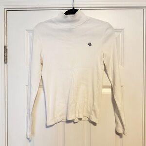 Lauren Ralph Lauren (RLL) vintage monogrammed sleek ribbed turtle neck